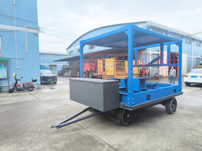 5噸牽引式移動發電機艙平板工具拖車